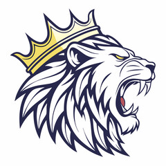 Angry Lion Esports Mascot Logo Vector | Gaming Illustration