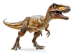 Obraz premium Dinosaur, posing, white background, prehistoric
