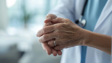 Elder abuse prevention discussed by a senior and nurse in a bright, welcoming room. Featuring care and safety