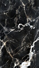 Obraz premium The beautiful patterns of black marble with white and golden veins