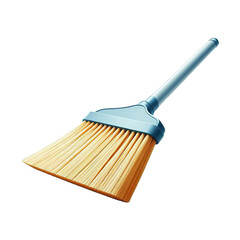 Plastic broom isolated on transparent background