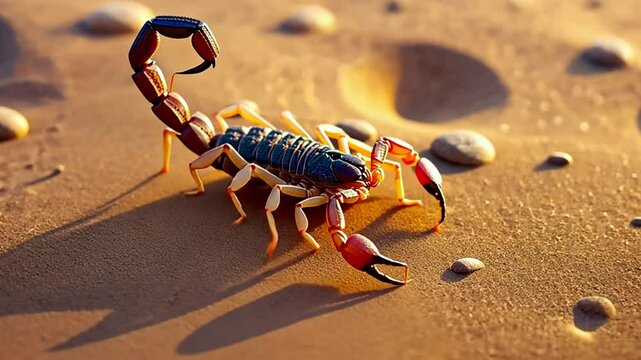 scorpion on the beach