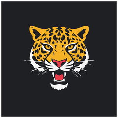 A cool leopard  logo illustration, sport team, basketball team