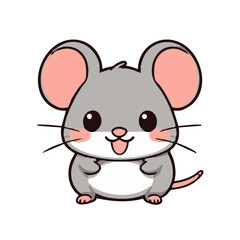 A carton cheerful mouse illustration