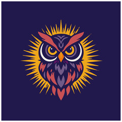 A cool owl logo illustration, sport team, basketball team