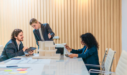 Architecture Team Discussing Sustainable Building Design