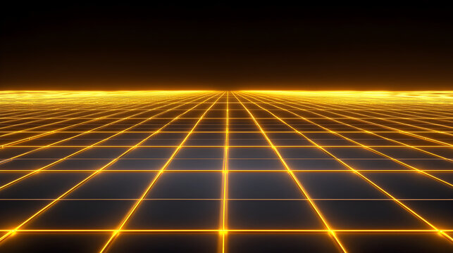 lines intersecting with glowing neon accents on a dark background 