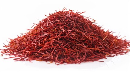 Naklejka premium Saffron: A spice from the crocus flower, saffron is prized for its bold flavor, vibrant color, and therapeutic properties used in cooking and healing. 