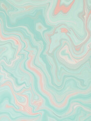 Abstract pastel marble texture in mint green and peach - design for backgrounds and wallpapers