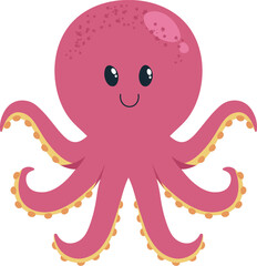 Octopus Cartoon Character