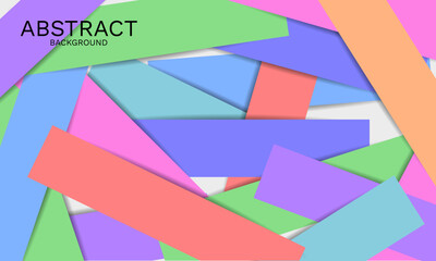 Geometric interplay, a colorful cascade of modern abstract design