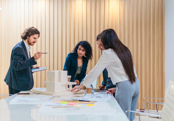 Architecture Team Discussing Sustainable Building Design
