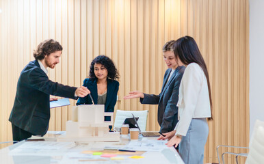 Architecture Team Discussing Sustainable Building Design