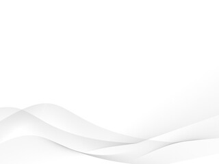 グレーのウェーブの背景（波のフレーム）