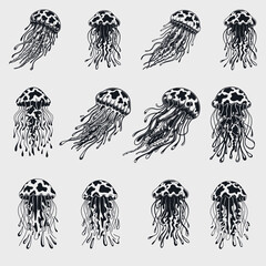 Dripping Mushroom SVG Silhouette File