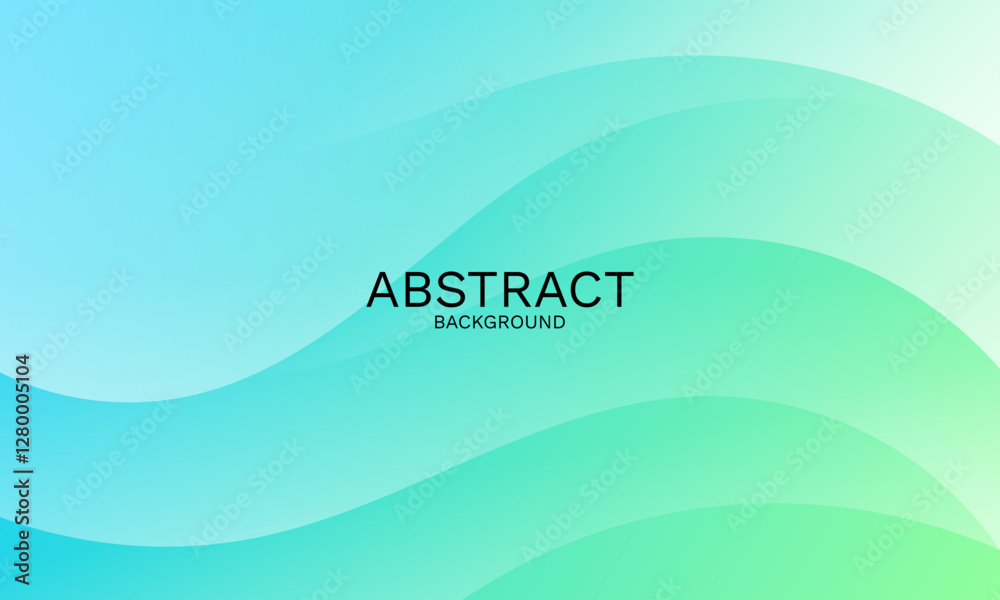 Poster elegant green abstract background with smooth dynamic curves