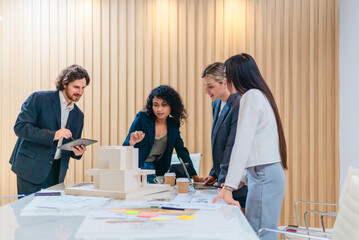 Architecture Team Discussing Sustainable Building Design