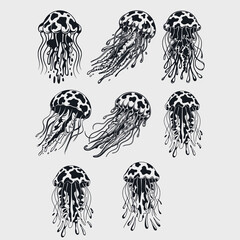 Dripping Mushroom SVG Silhouette File