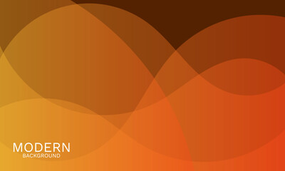 Elegant Orange Abstract Background with Smooth Dynamic Curves