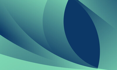 Elegant Dark Green Abstract Background with Smooth Dynamic Curves