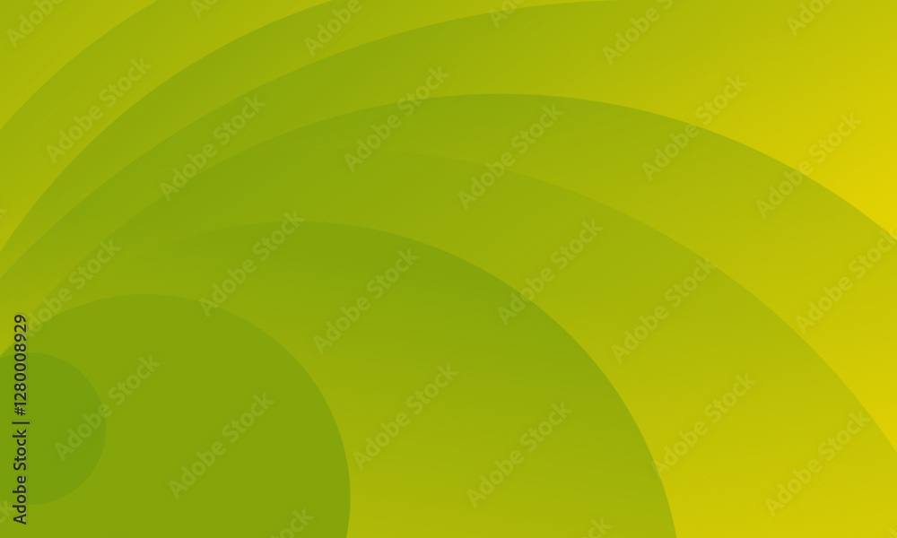 Poster elegant gradient green and yellow abstract background with smooth dynamic curves