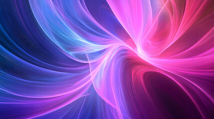 Obraz premium of neon pink, purple, and blue blending together on a smooth surface 