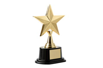 gold award star trophy cup png
