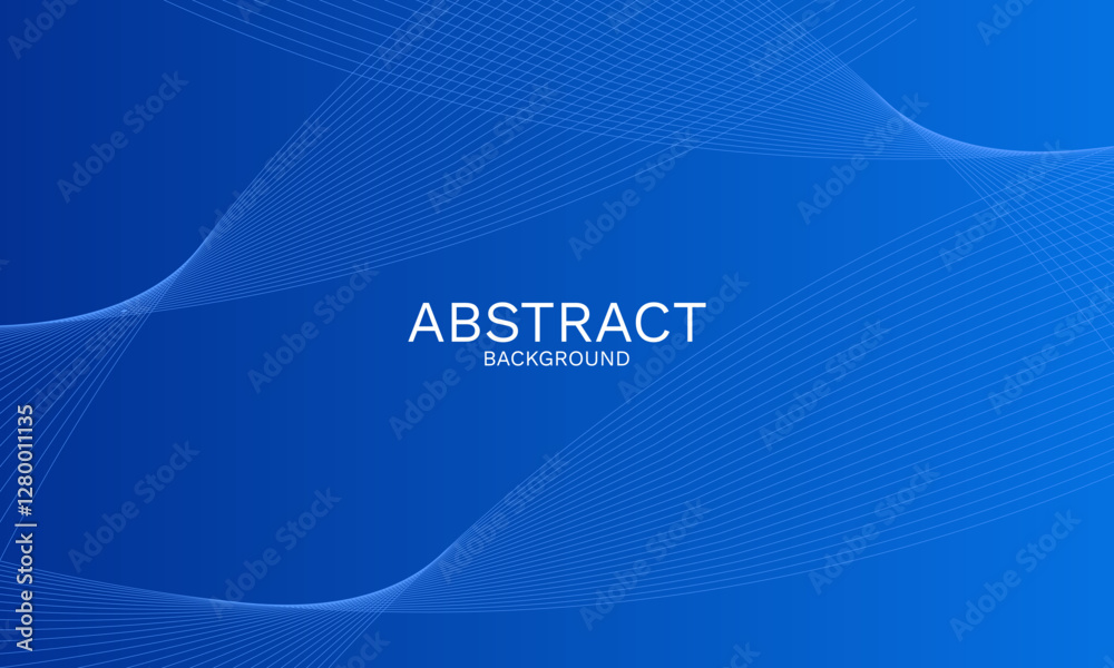 Poster dynamic blue gradient backdrop with delicate waving line structures