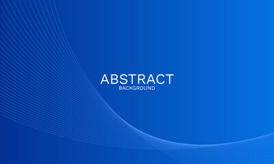 Vibrant blue gradient background with flowing white lines design element