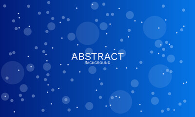 Elegant blue gradient with transparent circles and white dots abstract