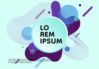 Vibrant abstract background with dynamic shapes and trendy color scheme