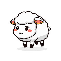 A cute lovely sheep illustration character 