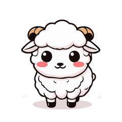 A cute vector illustration of sheep
