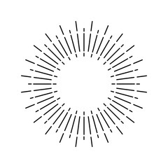 Obraz premium Striking sunburst pattern in minimalist black and white design element