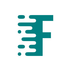 Fluid Letter F, Dynamic Design for Modern Branding and Innovation