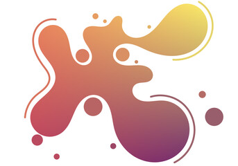 Abstract minimalist design with circles and curved lines in warm colors