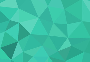 Fototapeta premium Turquoise Geometric Polygon Background with Low Poly Triangle Pattern