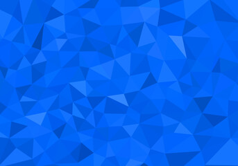 Electric blue low polygon background with vibrant shades and geometric design