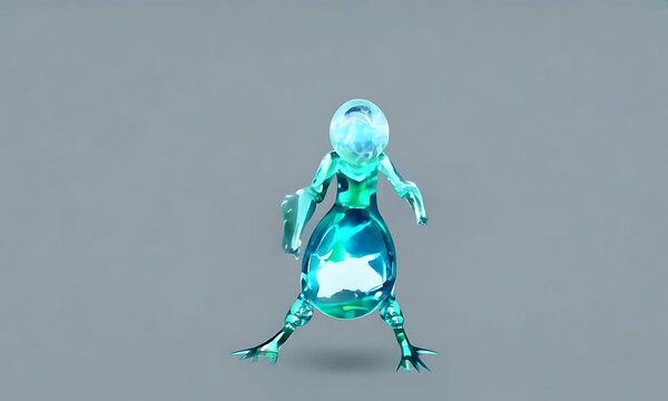 Abstract 3D Crystal Creature Animation Loop