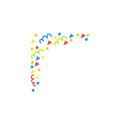 confetti corner decoration