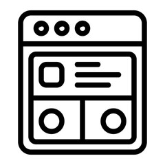 Online Meet Line Icon