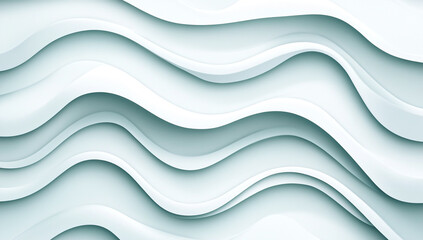 Fototapeta premium White Wavy Lines Pattern Background