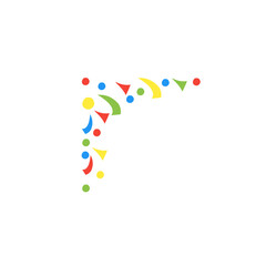 confetti corner decoration