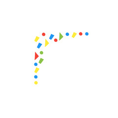 confetti corner decoration