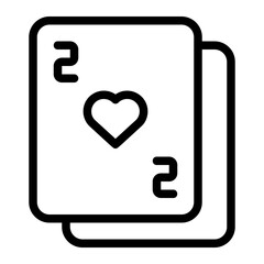 Cards Line Icon
