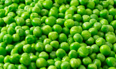 Full-Frame View of Boiled Green Peas