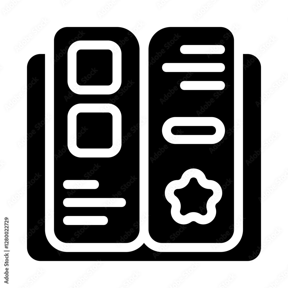 Sticker Product Solid Icon