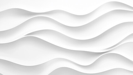 Obraz premium Delicate White Waves on a Minimalist Background