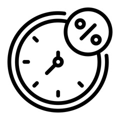 Time Document Line Icon