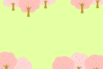 桜の背景のイラスト